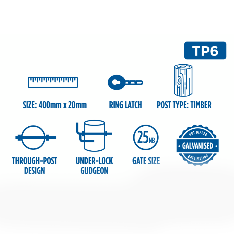 Cyclone Heavy Duty Gate Fitting Pack 400mm TP6