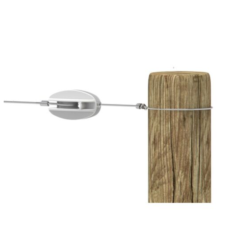 Gallagher End Strain Insulator White High Strain
