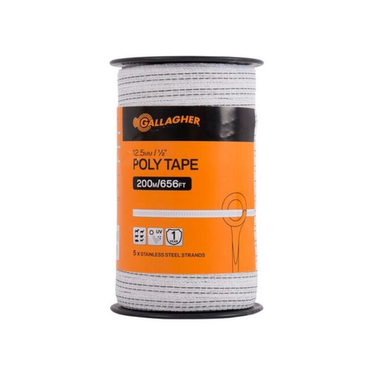 Gallagher 12.5mm Poly Tape- White