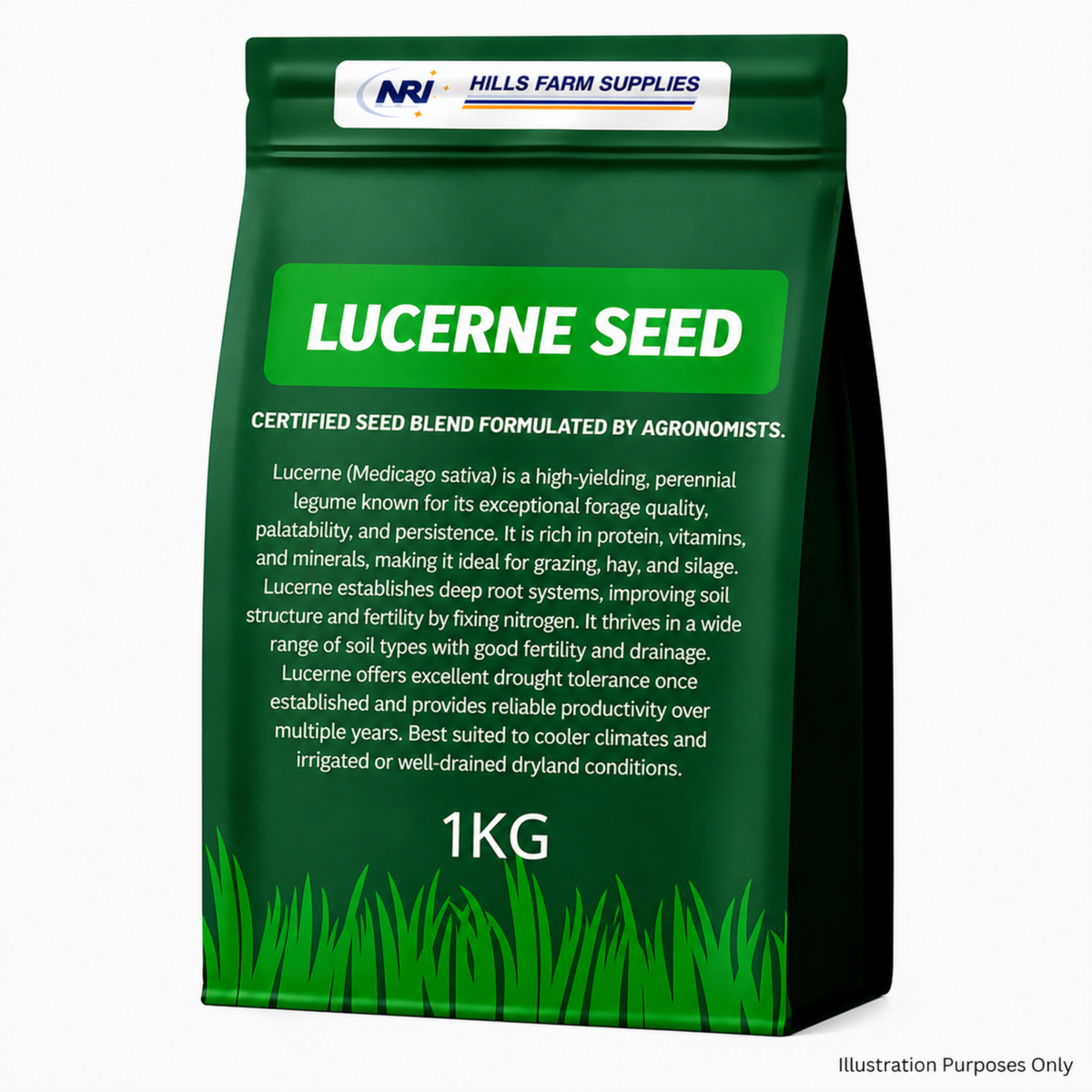 Luser Seed Lucerne Seed for Sale | Premium Pasture Seed | Hills Farm Supplies