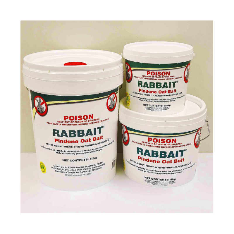 Vran Rabbit Baiting Buy RABBAIT® Pindone Oat Bait – Effective Rabbit Control – Hills Farm ...