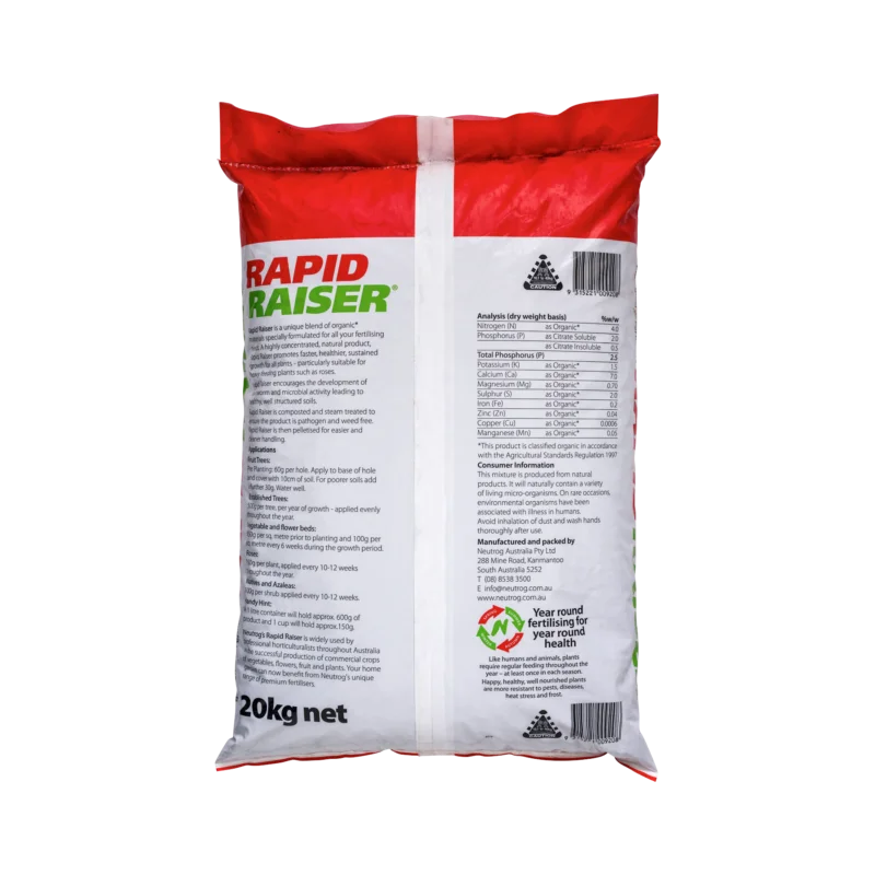 Rapid Raiser Organic Fertiliser for Healthy Plants – Hills Farm Supplies
